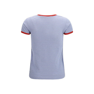 Blaues Baumwoll-T-Shirt