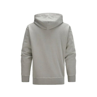 Grauer Baumwoll-Kapuzenpullover