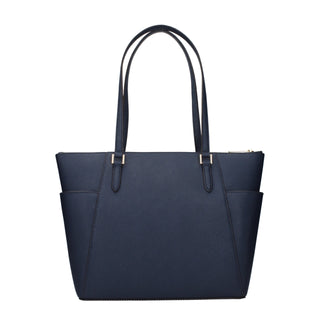 Bolso de hombro de cuero azul