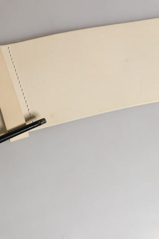 Off White Leather Waist Women Cintura Buckle Belt