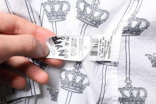 Hemd aus weißem GOLD Crown Baumwollstoff