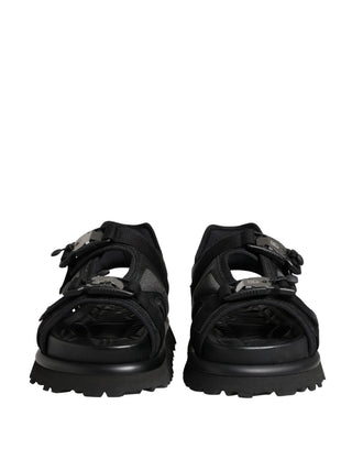 Schwarze Logo Detaillierte Chunky Sandalen für Herren