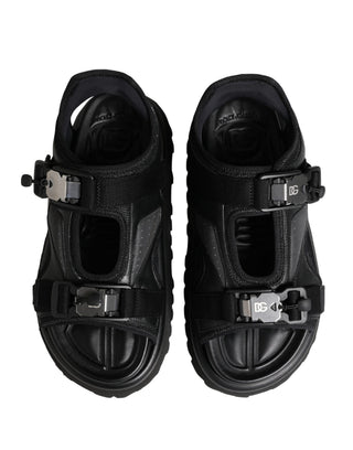 Schwarze Logo Detaillierte Chunky Sandalen für Herren