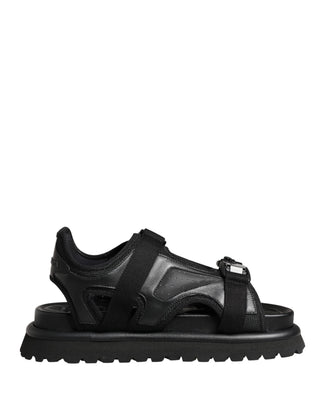 Schwarze Logo Detaillierte Chunky Sandalen für Herren