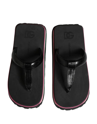 Multicolor Rubber Chunky Flip Flop Shoes