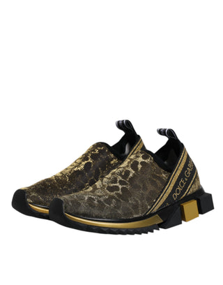 Gold-Glitzer-Leopard-Sorrento-Sneakerschuhe
