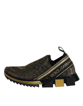 Gold-Glitzer-Leopard-Sorrento-Sneakerschuhe