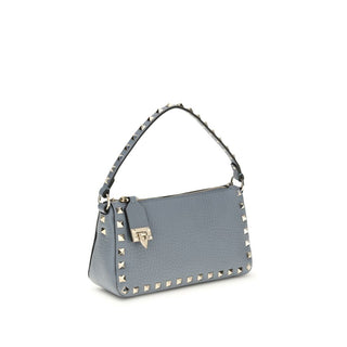 Bolso de hombro de piel de becerro azul Bos Taurus