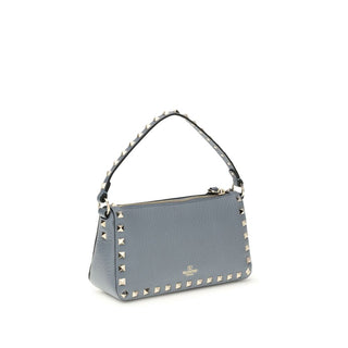 Bolso de hombro de piel de becerro azul Bos Taurus