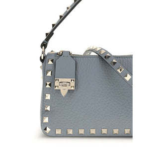 Bolso de hombro de piel de becerro azul Bos Taurus