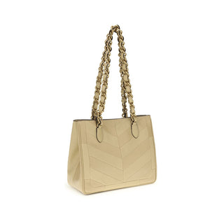 Bolso de hombro de cuero Napa dorado / becerro Bos Taurus