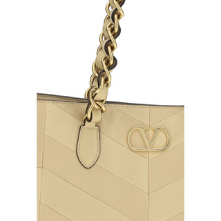 Bolso de hombro de cuero Napa dorado / becerro Bos Taurus