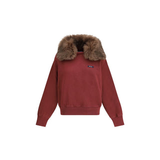 Bordeaux-Baumwoll-Sweatshirt