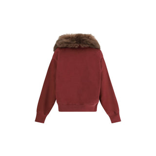 Bordeaux-Baumwoll-Sweatshirt