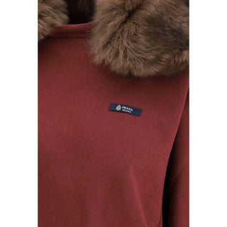 Bordeaux-Baumwoll-Sweatshirt