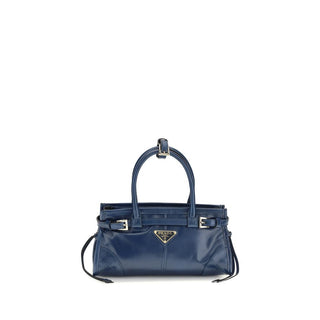 Handtasche aus blauem Kalbsleder Bos Taurus