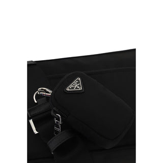 Bolso de hombro de nylon negro