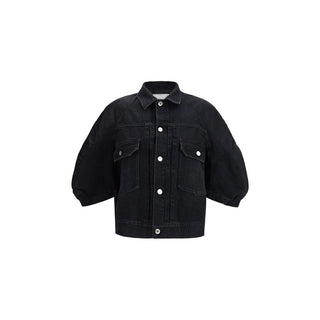 Black Cotton Denim Jacket