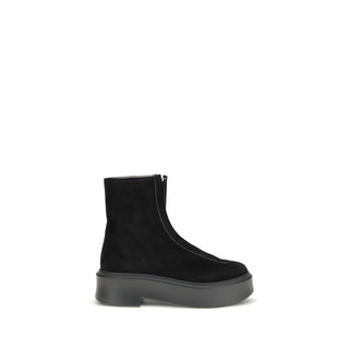 Black Calf Leather Bos Taurus Lace-Up Boots