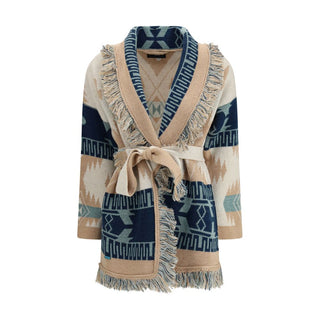 Mehrfarbige Kaschmir-Strickjacke
