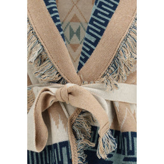 Mehrfarbige Kaschmir-Strickjacke