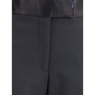 Schwarze Seidenhose