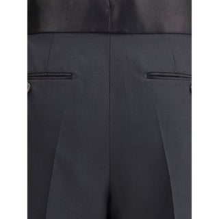 Schwarze Seidenhose