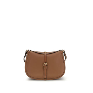 Schultertasche aus braunem Kalbsleder vom Bos Taurus