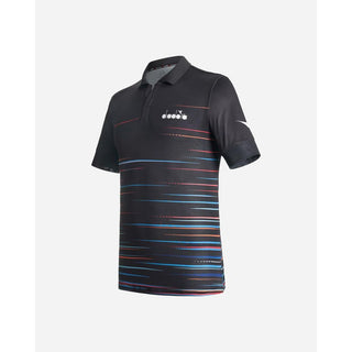 Polo negro de poliéster