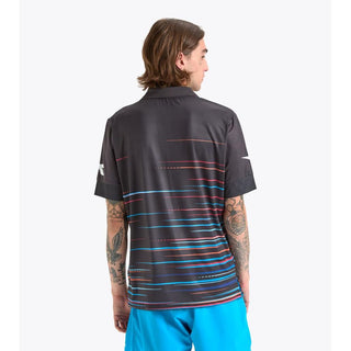 Schwarzes Polyester-Poloshirt