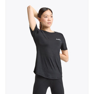 Schwarzes Polyester-T-Shirt