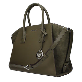 Grüne Lederhandtasche
