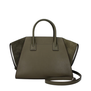 Grüne Lederhandtasche