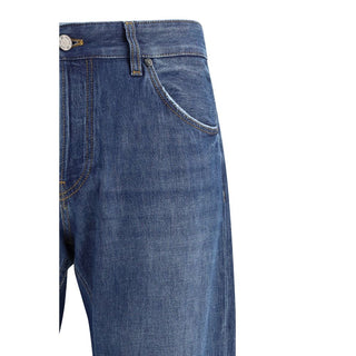 Blaue Baumwolljeans