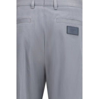 Pantalones casuales de algodón gris