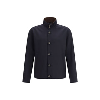 Blue Elastane Coat