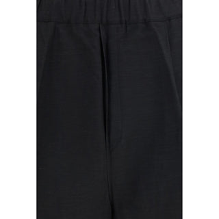 Bermudas de viscosa negras