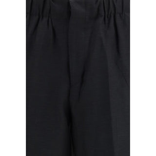 Pantalones casuales negros de viscosa