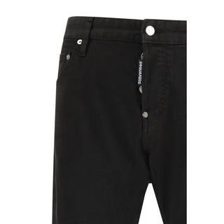 Schwarze Slim Fit Jeans aus Baumwolle
