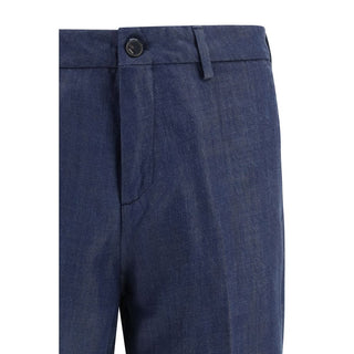 Blaue Tencel-Anzughose