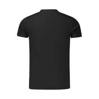 Schwarzes Herren-T-Shirt aus Baumwolle