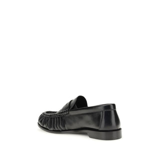 Mocasines negros de cordero Ovis Aries Aries sin cordones  