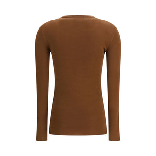 Brauner Fleece-Woll-Cardigan