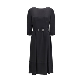 Black Acetate Casual Dress