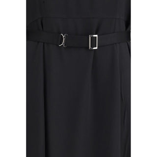 Black Acetate Casual Dress