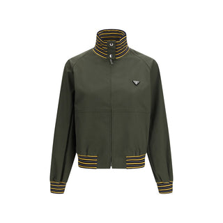 Zweifarbige Polyester-Bomberjacke