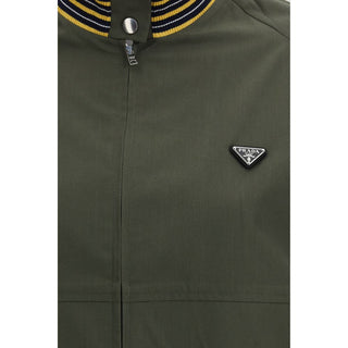 Zweifarbige Polyester-Bomberjacke