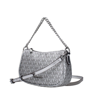 Graue Stoffhandtasche