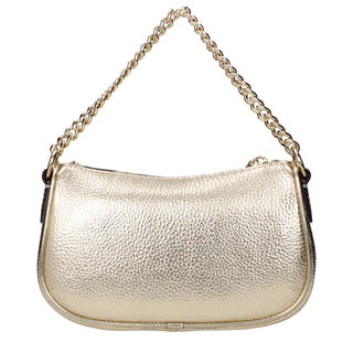 Goldene Ledertasche