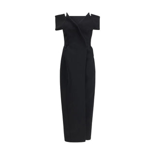 Black Polyester Cocktail Dress